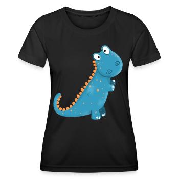 Lustiger Kleiner Dino I Jungen Kinder Geschenk - Frauen Funktions-T-Shirt - Schwarz - Vorne - AI Model Female 172 light (172cm)