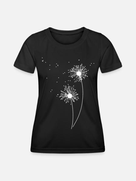 Pusteblume - Frauen Funktions-T-Shirt - Schwarz