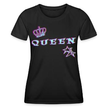 queen - Women's Functional T-Shirt - black - Front - AI Model Female 172 light (172cm)