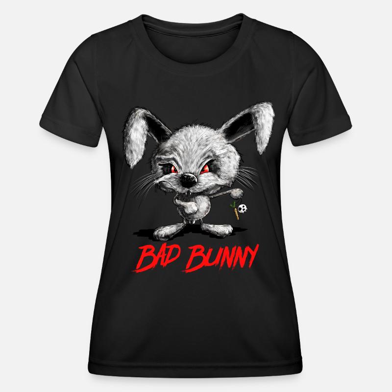 Halloween Vampire Rabbit I Rabbit I Evil Rabbit - Women's Functional T-Shirt - black