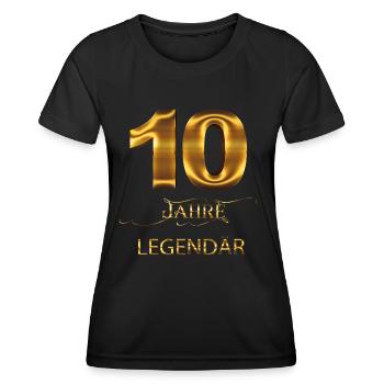 10 Jahre Legendär - Frauen Funktions-T-Shirt - Schwarz - Vorne - AI Model Female 172 light (172cm)