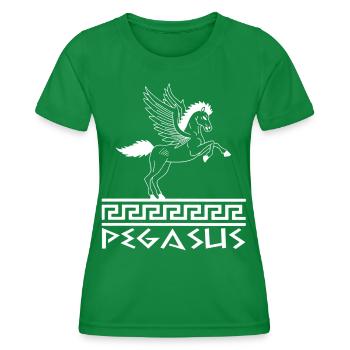 White Pegasus Horse - Women's Functional T-Shirt - kelly green - Front - AI Model Female 172 dark (172cm)