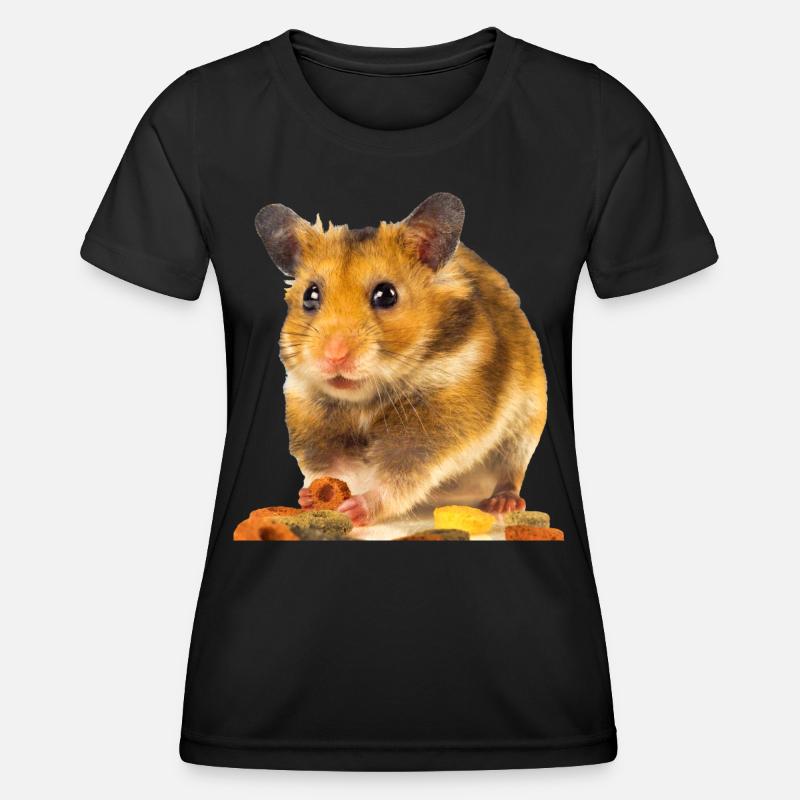 I am hamster - Women's Functional T-Shirt - black
