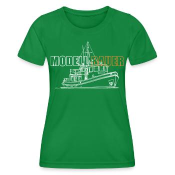 Modellbau Schiffe - Frauen Funktions-T-Shirt - Kelly Green - Vorne - AI Model Female 172 dark (172cm)