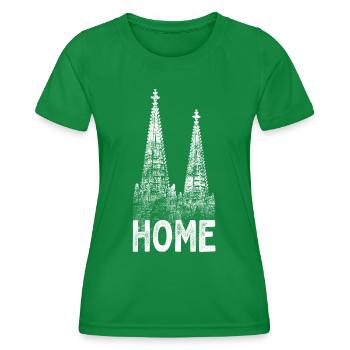 Cologne Heimat Home Carnival Love Cologne Cologne Cathedral - Women's Functional T-Shirt - kelly green - Front - AI Model Female 172 dark (172cm)