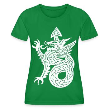 White Dragon - Women's Functional T-Shirt - kelly green - Front - AI Model Female 172 dark (172cm)
