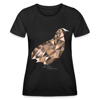 Polygone cailles cailles cailles cailles cadeau - T-shirt sport Femme - noir - Devant - AI Model Female 172 light (172cm)