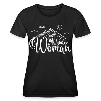 Wander Woman Wanderwoman - Frauen Funktions-T-Shirt - Schwarz - Vorne - AI Model Female 172 light (172cm)