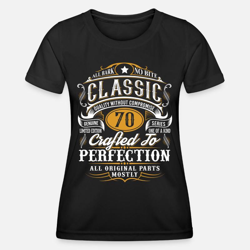 70th birthday - Women's Functional T-Shirt - black