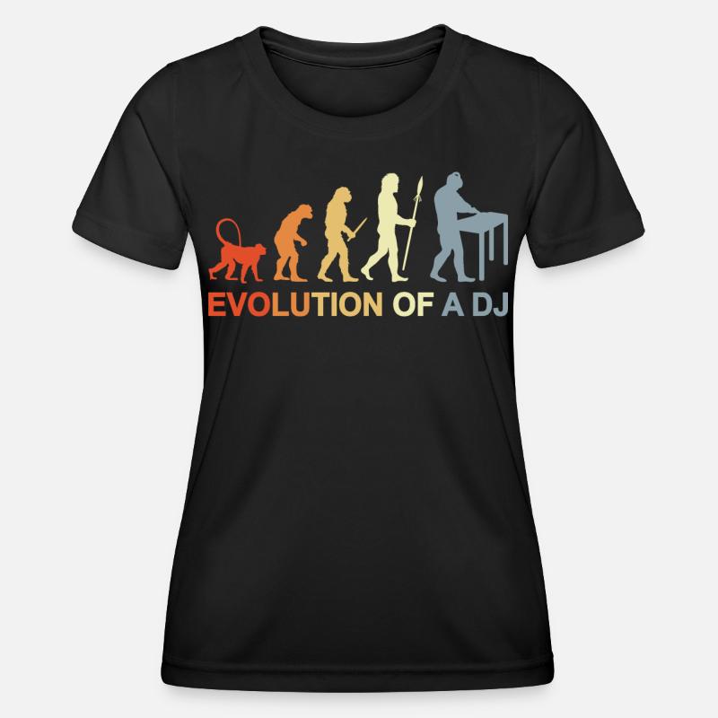Évolution d’un DJ - T-shirt sport Femme - noir