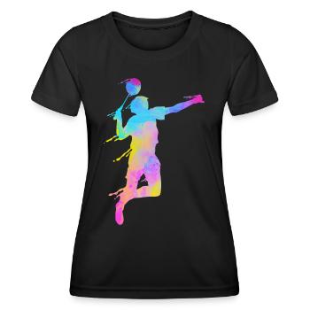Badminton Fan Squash Coach Club Women - Women's Functional T-Shirt - black - Front - AI Model Female 172 light (172cm)