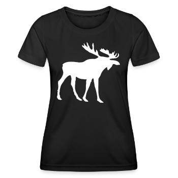 Elche Elch - Frauen Funktions-T-Shirt - Schwarz - Vorne - AI Model Female 172 light (172cm)