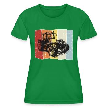 Traktor Deutz retro style - Frauen Funktions-T-Shirt - Kelly Green - Vorne - AI Model Female 172 dark (172cm)