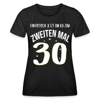 Geburtstag 60 Jahre Frau 2. mal 30 Geschenk - Frauen Funktions-T-Shirt - Schwarz - Vorne - AI Model Female 172 light (172cm)