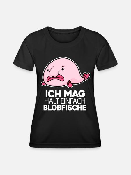 Blobfisch - Frauen Funktions-T-Shirt - Schwarz