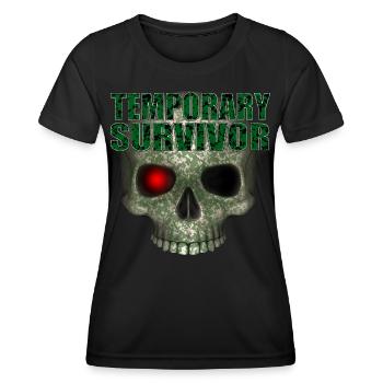 Temporary Survivor Skull R6Z - Women's Functional T-Shirt - black - Front - AI Model Female 172 light (172cm)