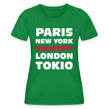 Hallstatt Austria See & Berge - Frauen Funktions-T-Shirt - Kelly Green - Vorne - AI Model Female 172 dark (172cm)