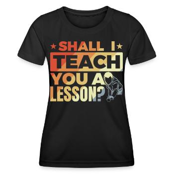 Billiard player joke - Women's Functional T-Shirt - black - Front - AI Model Female 172 light (172cm)