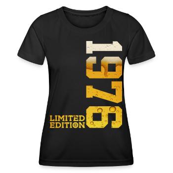 LIMITED EDITION 1976 BIER 50. GEBURTSTAG - Frauen Funktions-T-Shirt - Schwarz - Vorne - AI Model Female 172 light (172cm)