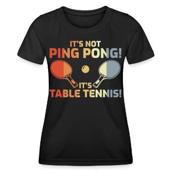 Ce n’est pas du ping-pong - T-shirt sport Femme - noir - Devant - AI Model Female 172 light (172cm)