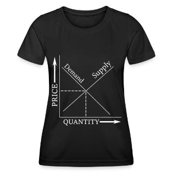 Kapitalistisch-konservative Investorenökonomie - Frauen Funktions-T-Shirt - Schwarz - Vorne - AI Model Female 172 light (172cm)