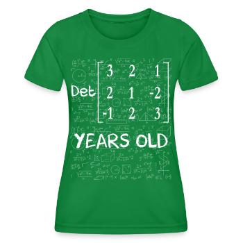 18th birthday 18 years matrix determinant - Women's Functional T-Shirt - kelly green - Front - AI Model Female 172 dark (172cm)