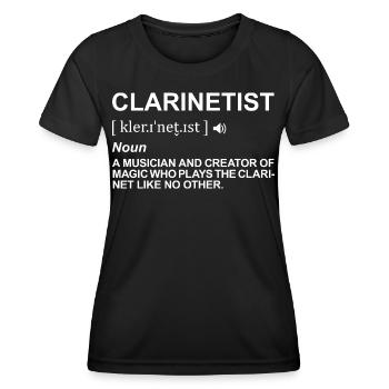 Klarinettenspieler Definition - Frauen Funktions-T-Shirt - Schwarz - Vorne - AI Model Female 172 light (172cm)
