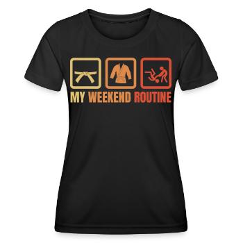 Judo Routine - Women's Functional T-Shirt - black - Front - AI Model Female 172 light (172cm)