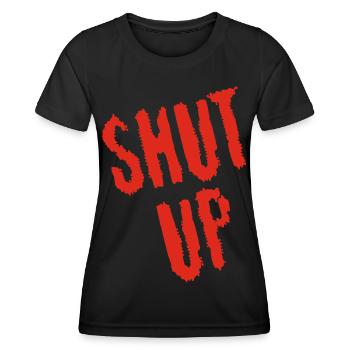 Be quiet! (red) - Women's Functional T-Shirt - black - Front - AI Model Female 172 light (172cm)