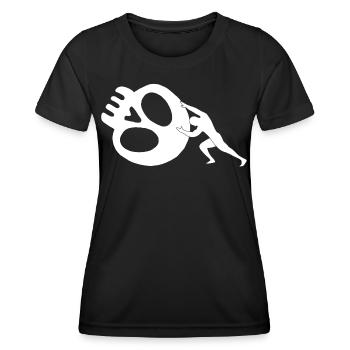 The Man Who Repels Death (white) - Women's Functional T-Shirt - black - Front - AI Model Female 172 light (172cm)