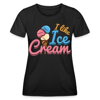 Amour de la crème glacée - T-shirt sport Femme - noir - Devant - AI Model Female 172 light (172cm)