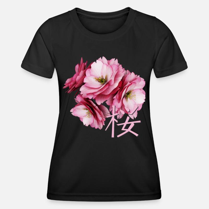 Cherry Blossom - Women's Functional T-Shirt - black