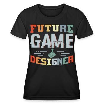 Future Game Developer - Women's Functional T-Shirt - black - Front - AI Model Female 172 light (172cm)