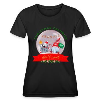 Weihnachtskalorien zählen nicht Kekse Rechner - Frauen Funktions-T-Shirt - Schwarz - Vorne - AI Model Female 172 light (172cm)