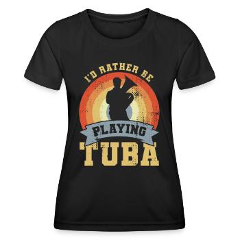 Tuba Quote - Women's Functional T-Shirt - black - Front - AI Model Female 172 light (172cm)