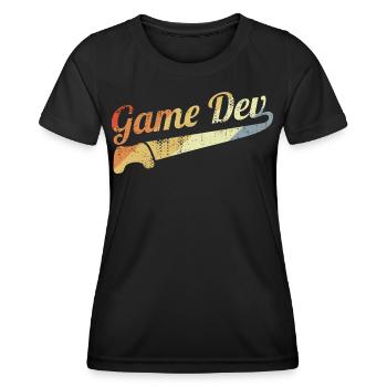 Vintage Game Developer - Women's Functional T-Shirt - black - Front - AI Model Female 172 light (172cm)