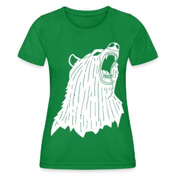 Angry Polar Bear - Women's Functional T-Shirt - kelly green - Front - AI Model Female 172 dark (172cm)