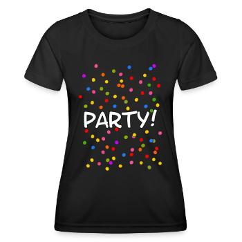 Party Konfetti Silvester Karneval - Frauen Funktions-T-Shirt - Schwarz - Vorne - AI Model Female 172 light (172cm)