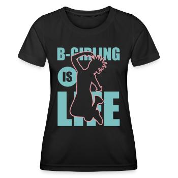 Breakdance Mädchen - Frauen Funktions-T-Shirt - Schwarz - Vorne - AI Model Female 172 light (172cm)