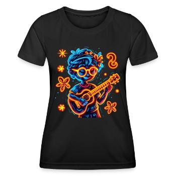 90s Ukulelist - Women's Functional T-Shirt - black - Front - AI Model Female 172 light (172cm)