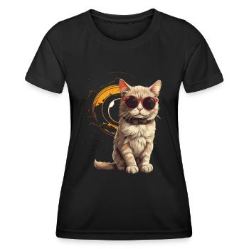 SOLAR ECLIPSE ASTRONOMY LOVERS - Women's Functional T-Shirt - black - Front - AI Model Female 172 light (172cm)