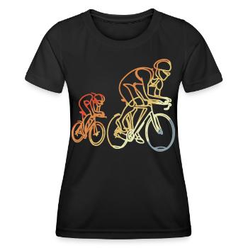 Rennrad Retro Stil - Frauen Funktions-T-Shirt - Schwarz - Vorne - AI Model Female 172 light (172cm)