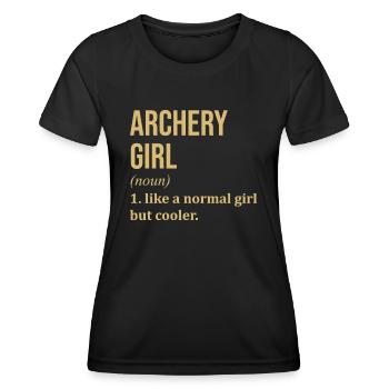 archerie - T-shirt sport Femme - noir - Devant - AI Model Female 172 light (172cm)