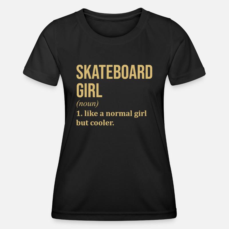 Skateboard - Women's Functional T-Shirt - black
