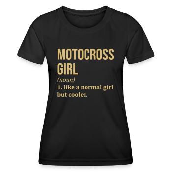 motocross - T-shirt sport Femme - noir - Devant - AI Model Female 172 light (172cm)