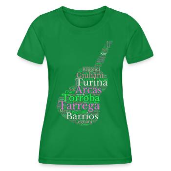 Compositeurs pour Guitare classique espagnole - T-shirt sport Femme - vert - Devant - AI Model Female 172 dark (172cm)