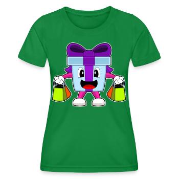 Christmas Shopping Package - Women's Functional T-Shirt - kelly green - Front - AI Model Female 172 dark (172cm)