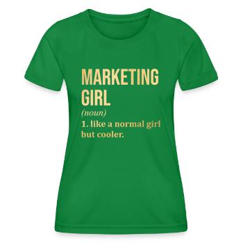 Marketing - Women's Functional T-Shirt - kelly green - Front - AI Model Female 172 dark (172cm)