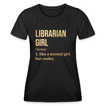 Librarian - Women's Functional T-Shirt - black - Front - AI Model Female 172 light (172cm)