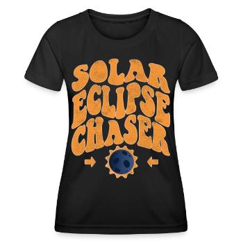 Solar eclipse chaser - Women's Functional T-Shirt - black - Front - AI Model Female 172 light (172cm)